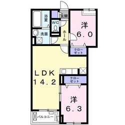 仁和寺本町４丁目アパートの物件間取画像